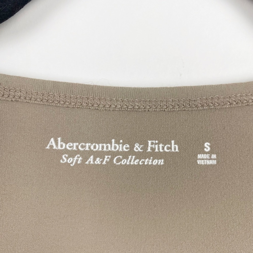 Abercrombie Fitch Soft A&F Collection Long Sleeve V Neck Bodysuit Taupe Size S - Picture 4 of 6